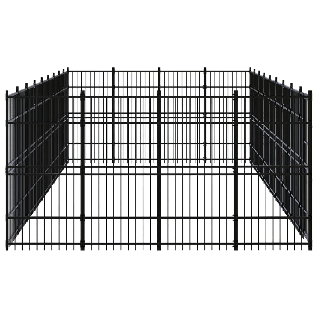 Outdoor Dog Kennel Steel 33.18 m?