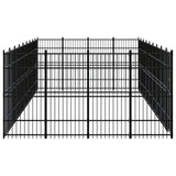 Outdoor Dog Kennel Steel 33.18 m?