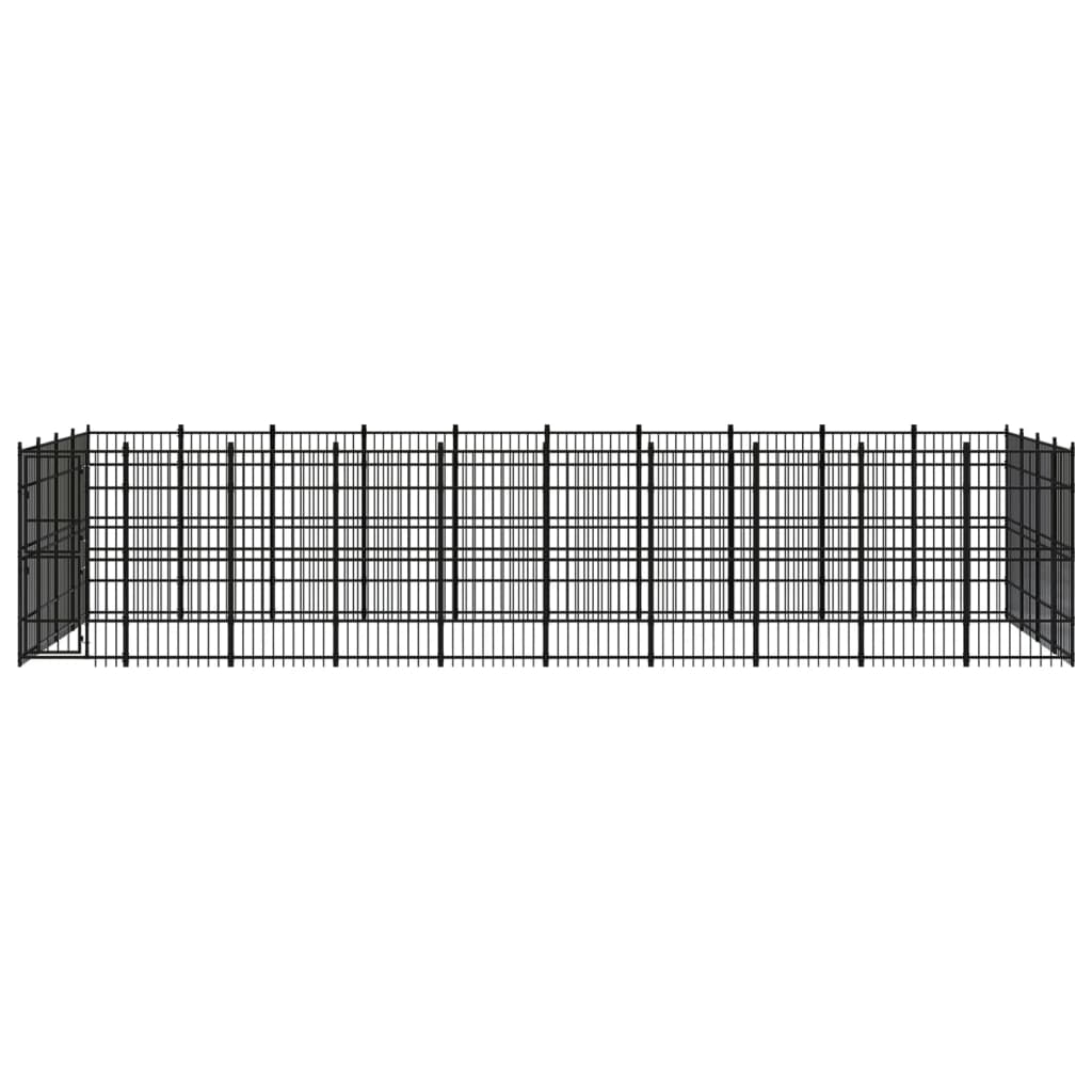 Outdoor Dog Kennel Steel 36.86 m?
