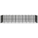 Outdoor Dog Kennel Steel 36.86 m² - Front View