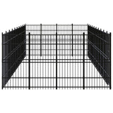 Outdoor Dog Kennel Steel 36.86 m?