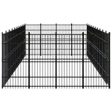 Outdoor Dog Kennel Steel 36.86 m² - Side View