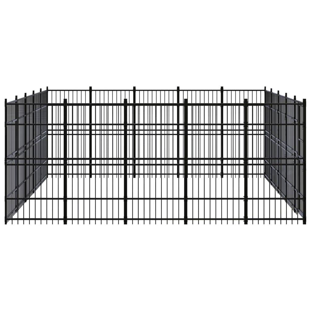 Outdoor Dog Kennel Steel 23.04 m²