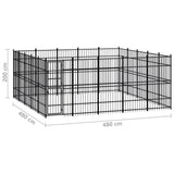 Outdoor Dog Kennel Steel 23.04 m?