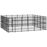 Outdoor Dog Kennel Steel 27.65 m?