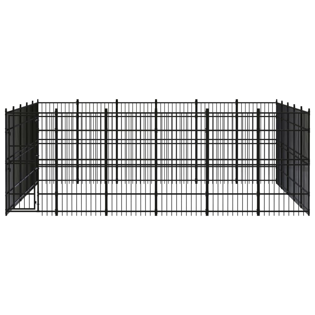 Outdoor Dog Kennel Steel 27.65 m?