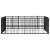 Outdoor Dog Kennel Steel 27.65 m?