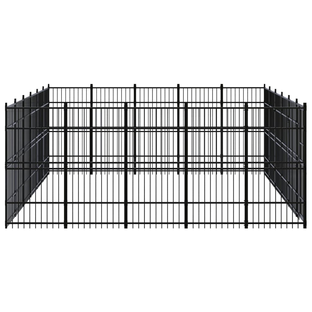 Outdoor Dog Kennel Steel 27.65 m?