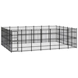 Outdoor Dog Kennel Steel 32.26 m?