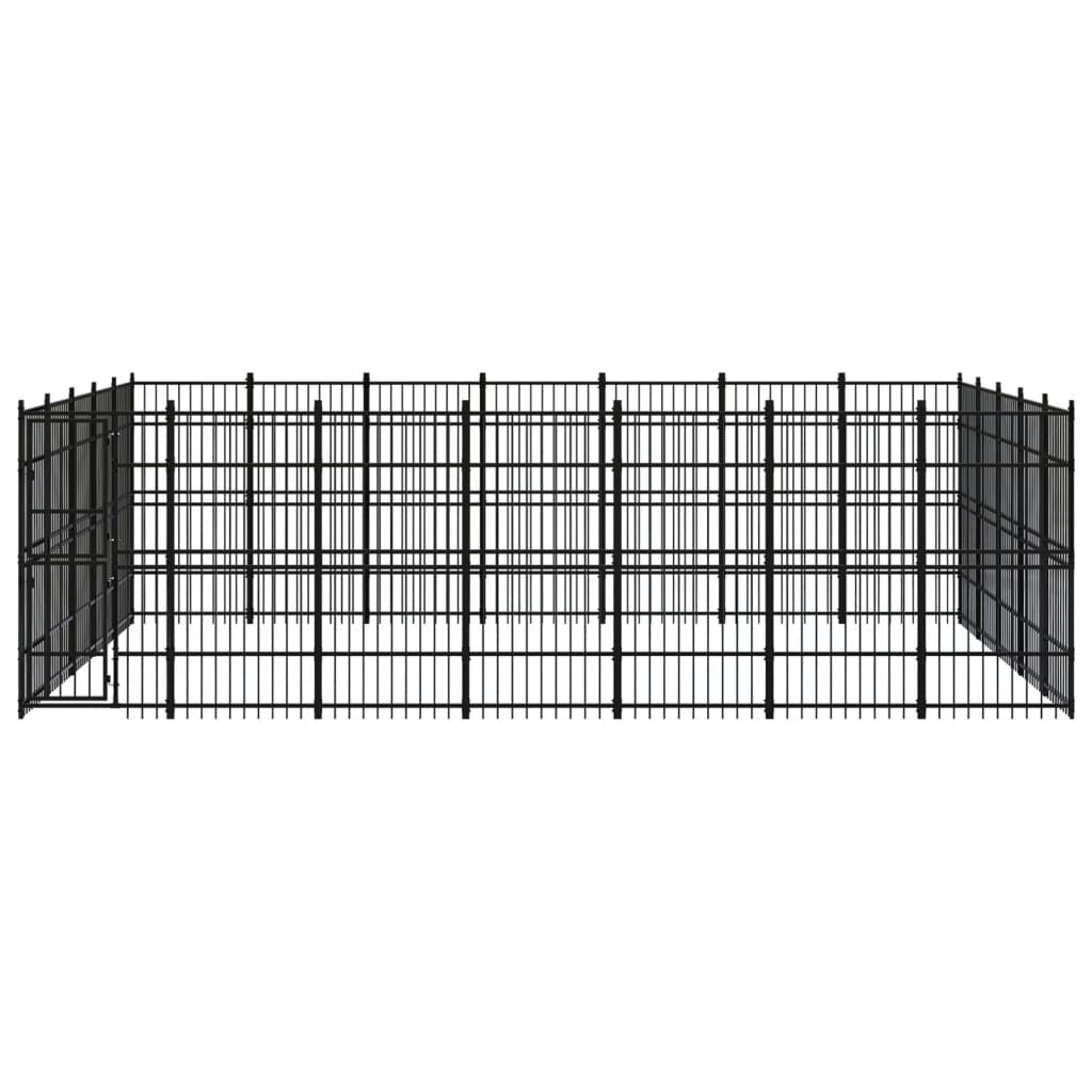 Outdoor Dog Kennel Steel 32.26 m?