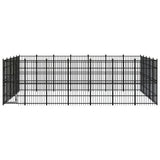 Outdoor Dog Kennel Steel 32.26 m?