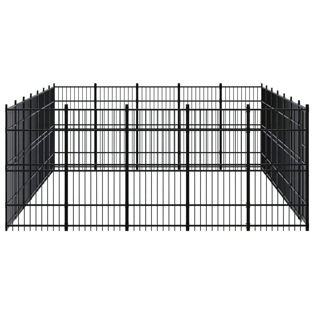 Outdoor Dog Kennel Steel 32.26 m?