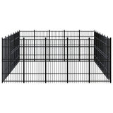 Outdoor Dog Kennel Steel 32.26 m?