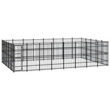Outdoor Dog Kennel Steel 36.86 m?