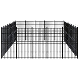 Outdoor Dog Kennel Steel 41.47 m?