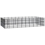 Outdoor Dog Kennel Steel 46.08 m?