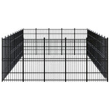 Outdoor Dog Kennel Steel 46.08 m?