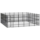 Outdoor Dog Kennel Steel 33.18 m?