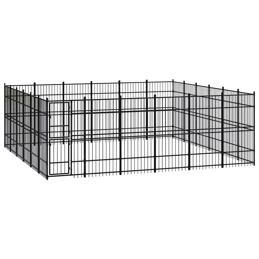 Outdoor Dog Kennel Steel 33,18 m²