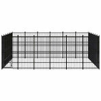 Outdoor Dog Kennel Steel 33,18 m²
