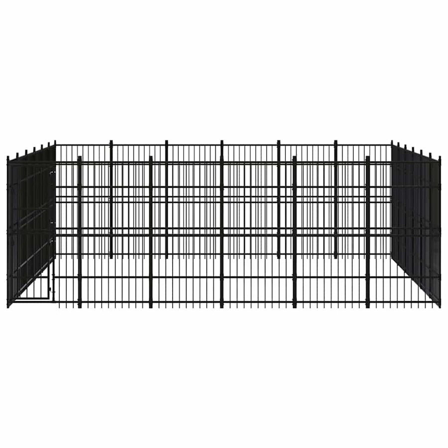 Outdoor Dog Kennel Steel 33,18 m²