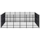 Outdoor Dog Kennel Steel 33.18 m?