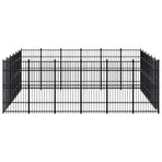 Outdoor Dog Kennel Steel 33,18 m²