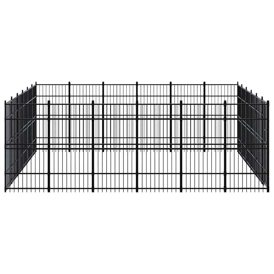 Outdoor Dog Kennel Steel 33,18 m²