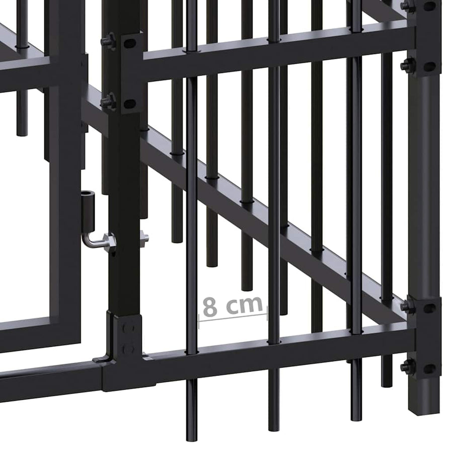 Outdoor Dog Kennel Steel 33,18 m²
