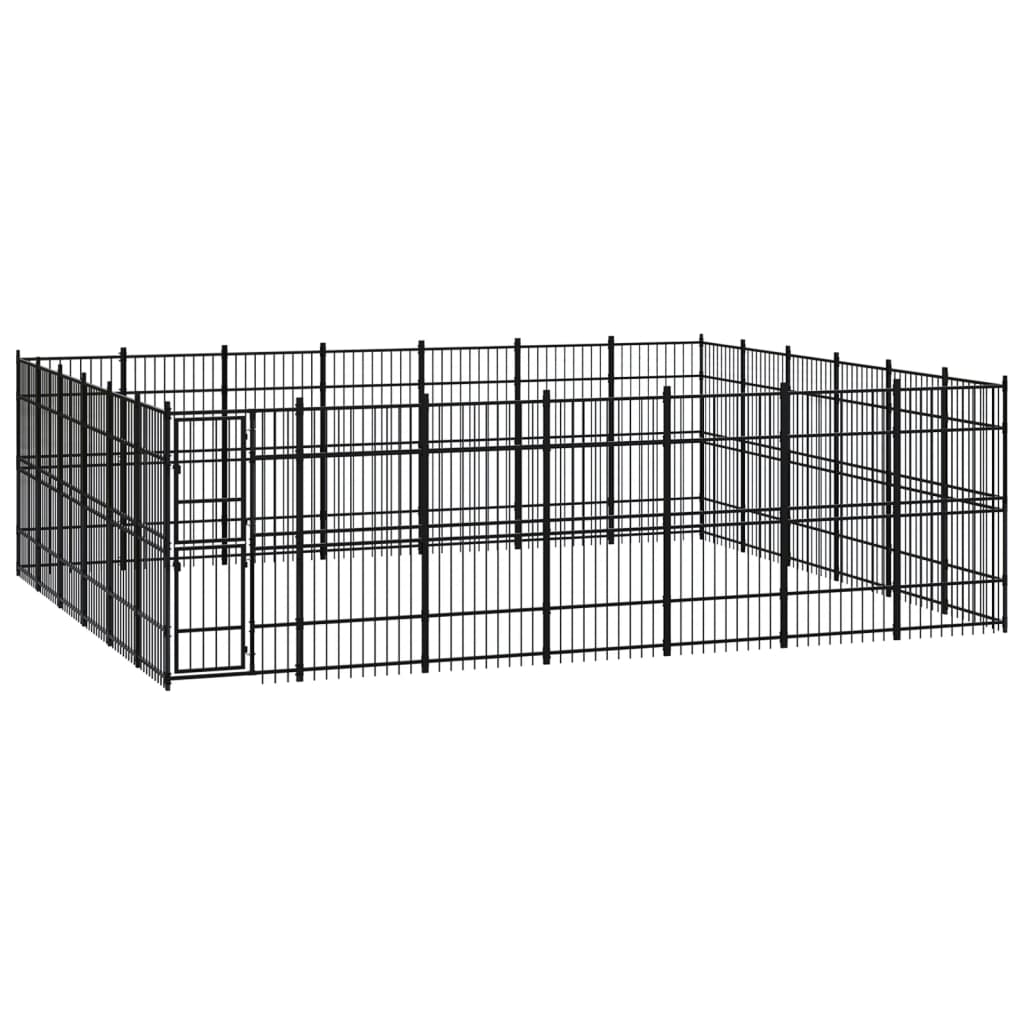 Outdoor Dog Kennel Steel 38.71 m?