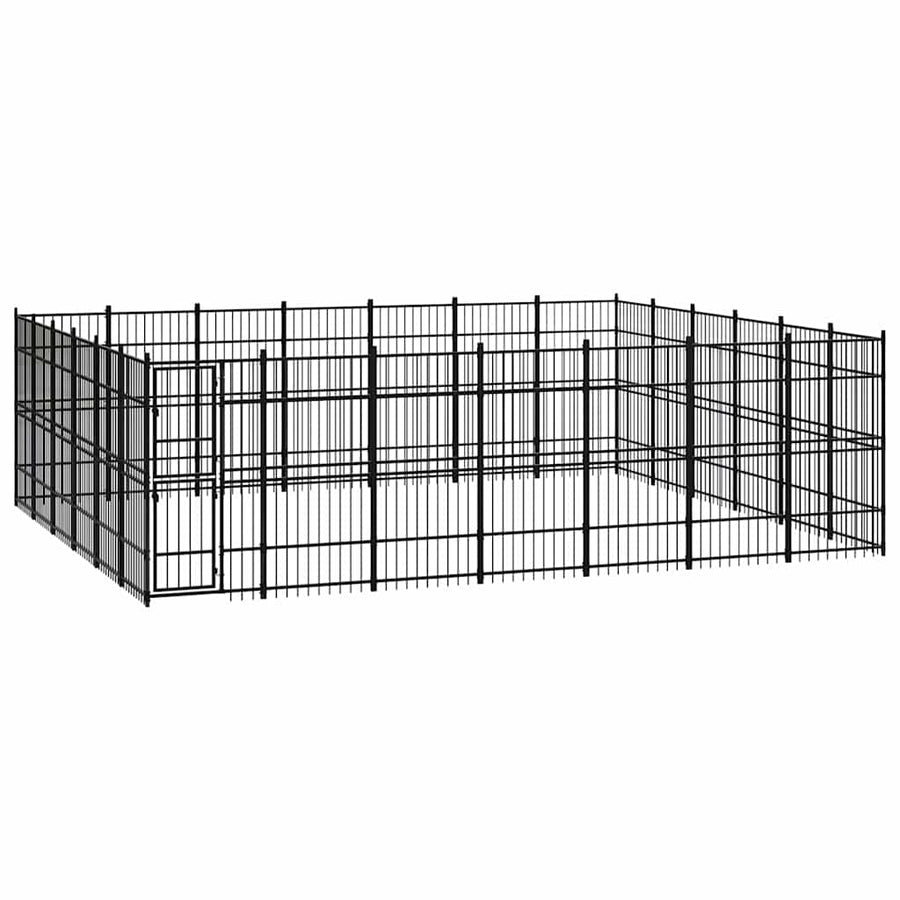 Outdoor Dog Kennel Steel 38,71 m²