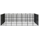 Outdoor Dog Kennel Steel 38.71 m?