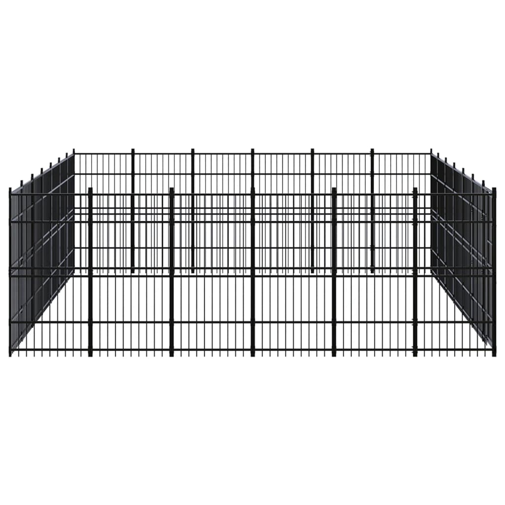 Outdoor Dog Kennel Steel 38.71 m?