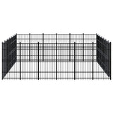 Outdoor Dog Kennel Steel 38.71 m?