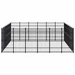 Outdoor Dog Kennel Steel 38,71 m²