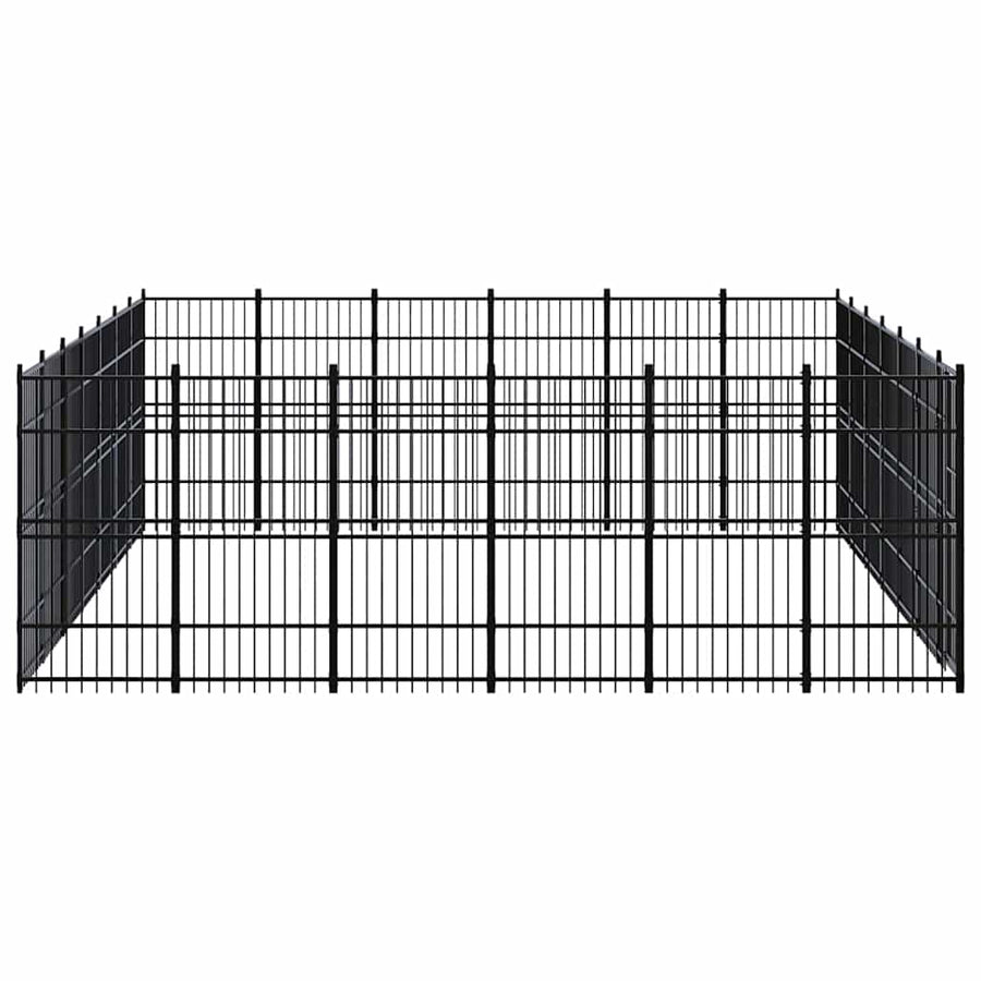 Outdoor Dog Kennel Steel 38,71 m²