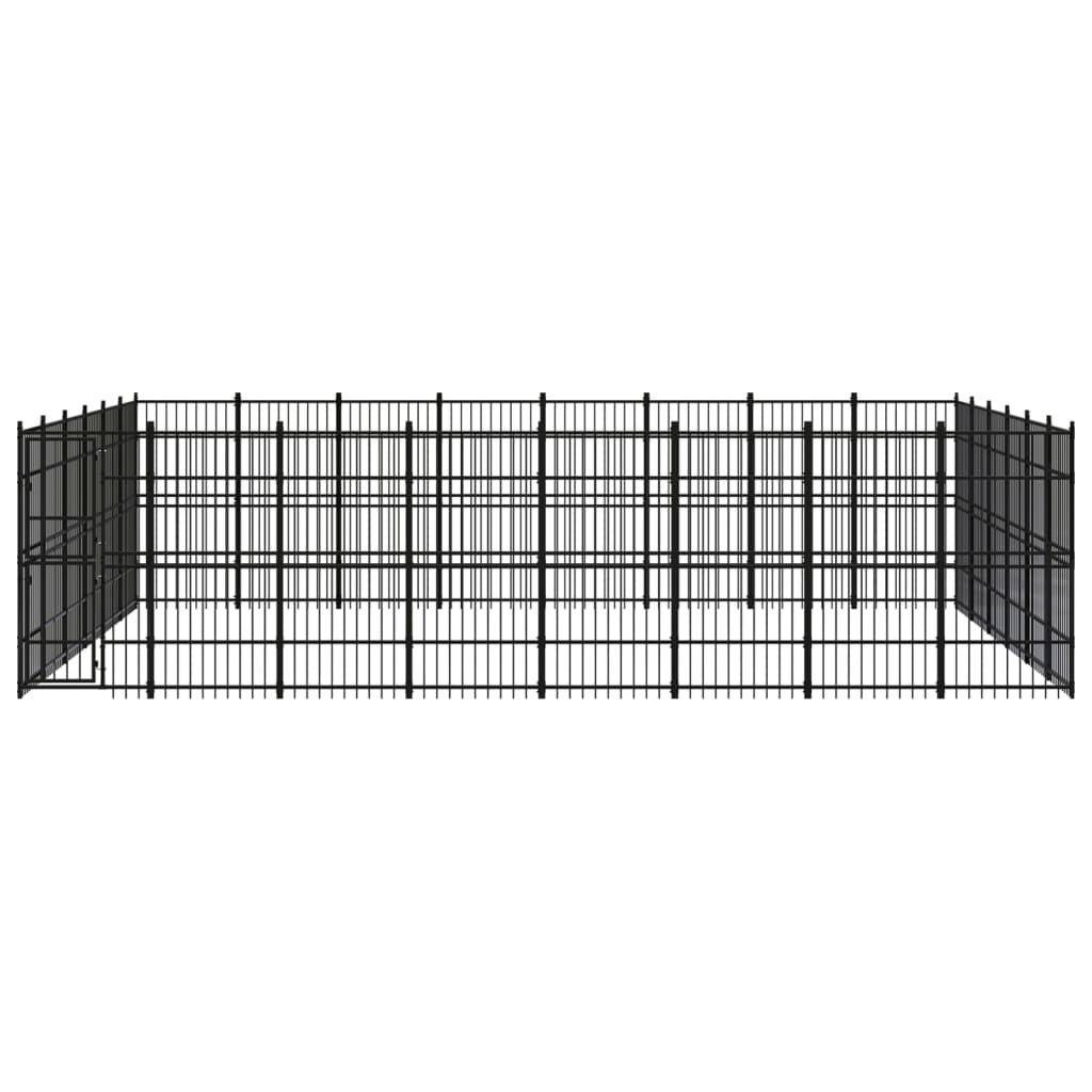 Outdoor Dog Kennel Steel 44.24 m?