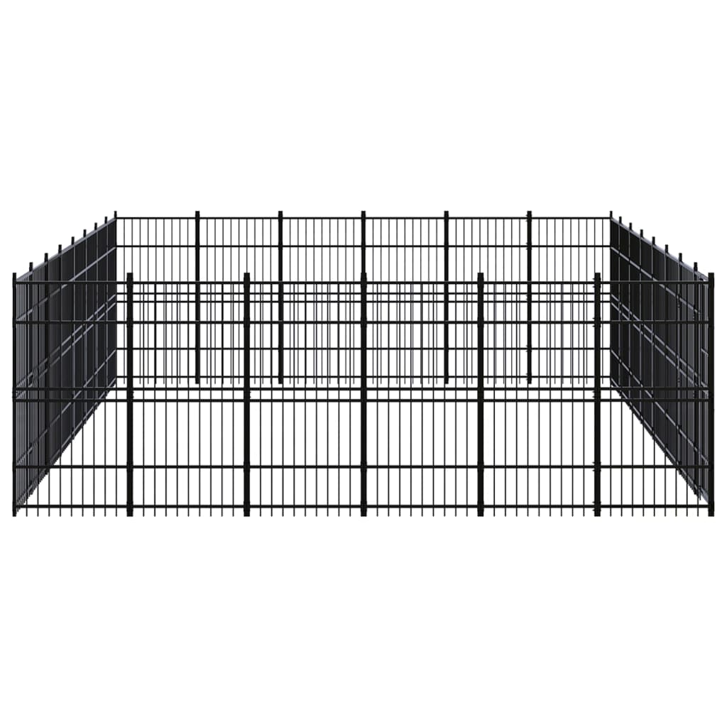 Outdoor Dog Kennel Steel 44.24 m?