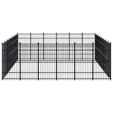 Outdoor Dog Kennel Steel 44.24 m?