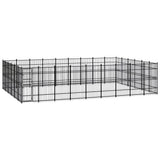 Outdoor Dog Kennel Steel 49.77 m?