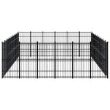 Outdoor Dog Kennel Steel 49.77 m?