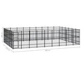 Outdoor Dog Kennel Steel 49.77 m?