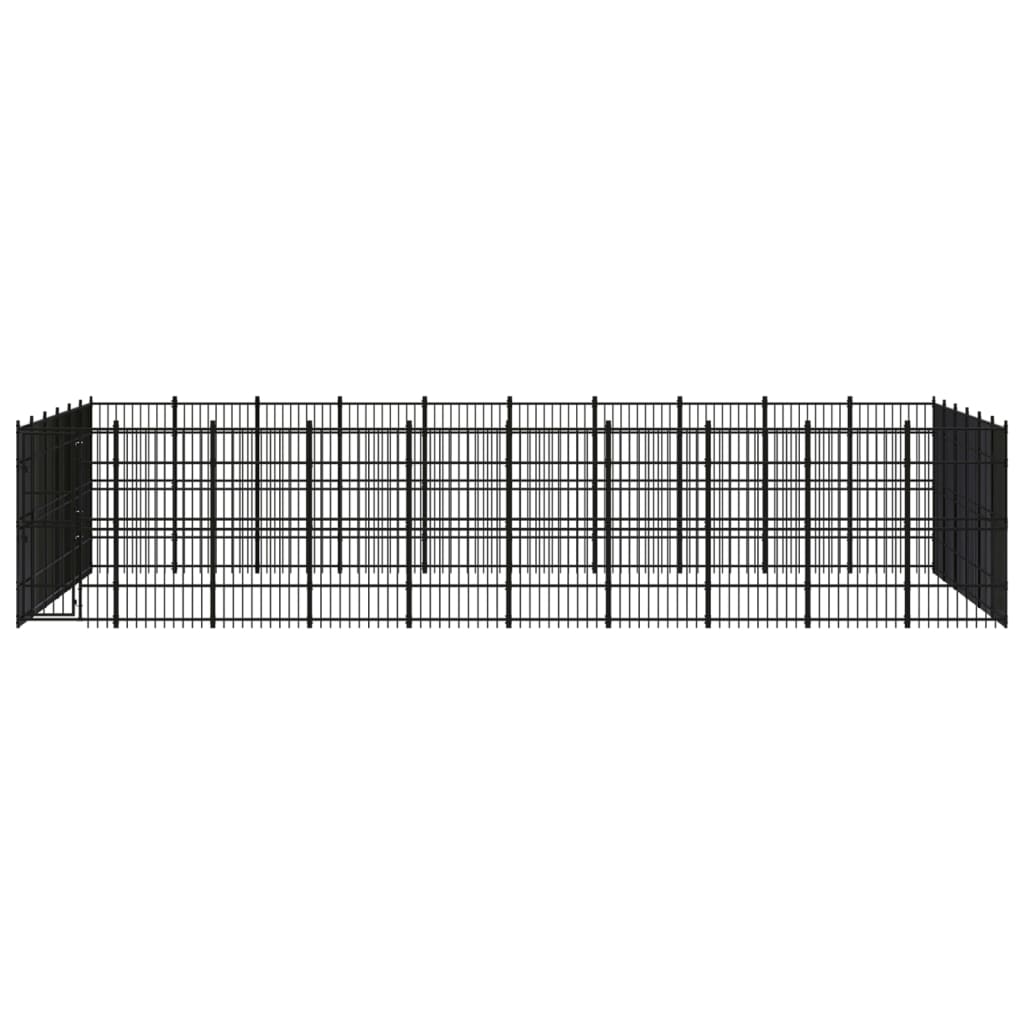 Outdoor Dog Kennel Steel 55.3 m?
