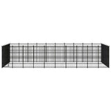 Outdoor Dog Kennel Steel 55.3 m?
