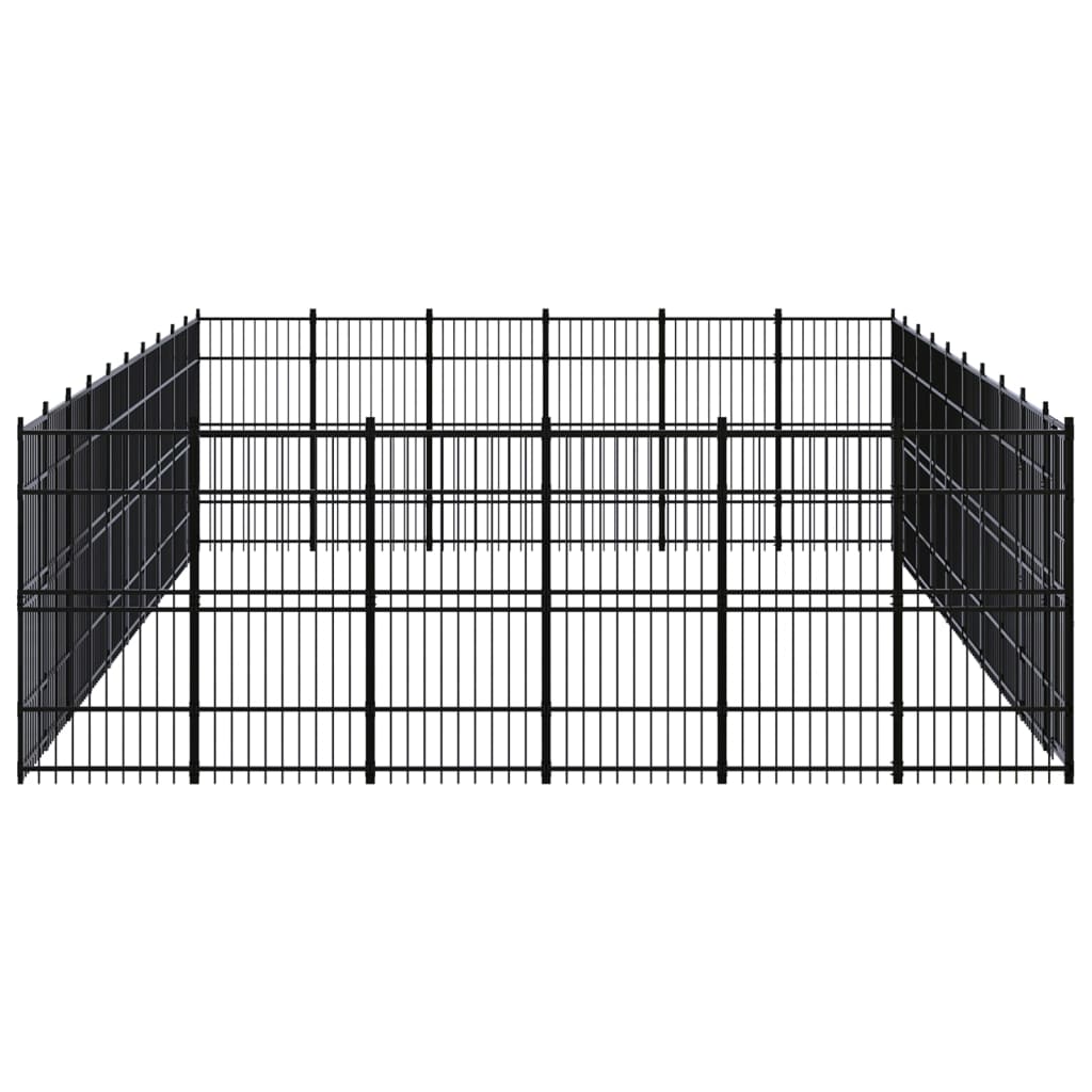Outdoor Dog Kennel Steel 55.3 m?