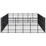 Outdoor Dog Kennel Steel 55.3 m?