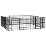 Outdoor Dog Kennel Steel 45.16 m?