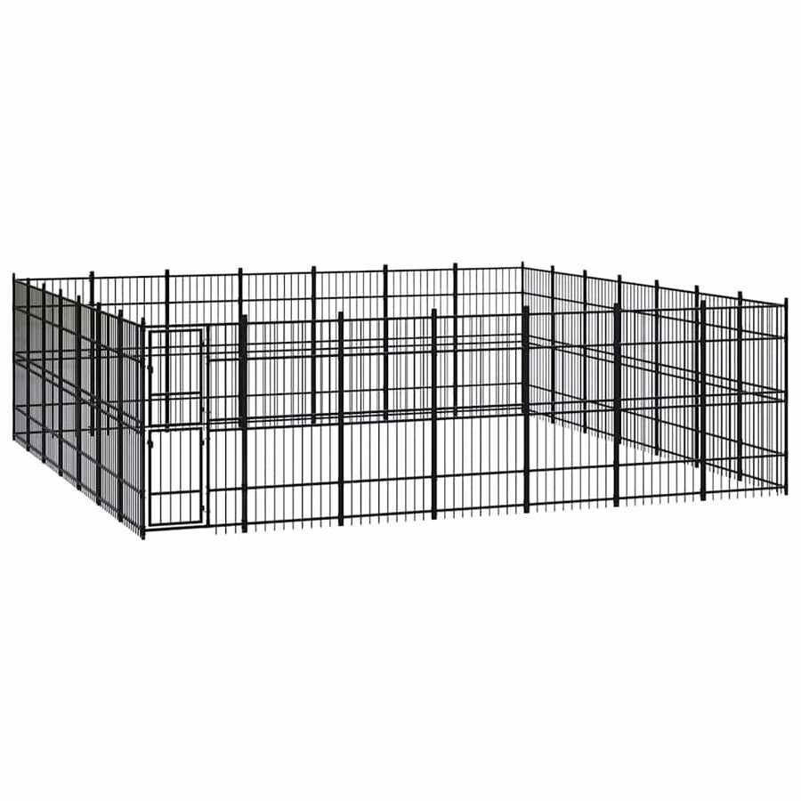 Outdoor Dog Kennel Steel 45,16 m²