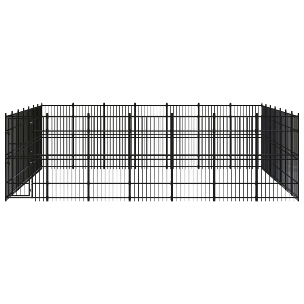 Outdoor Dog Kennel Steel 45.16 m?