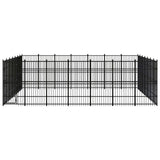 Outdoor Dog Kennel Steel 45.16 m?